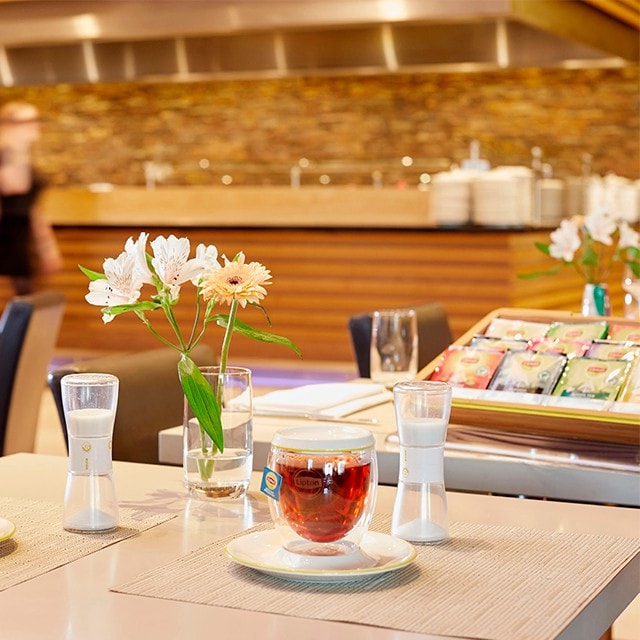 El té en el hotel vacacional